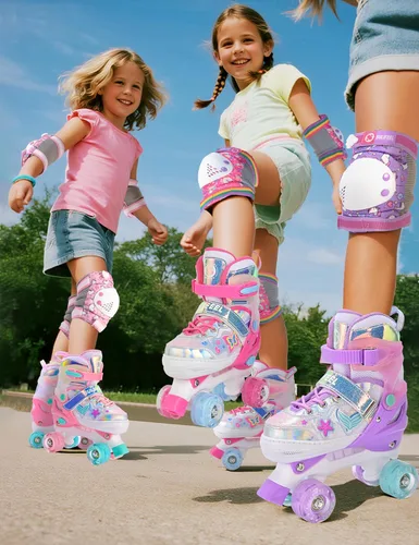 Miniatura 8 de SULIFEEL - Patines ajustables para niños para niños de 3-5, 5-8, 6-12 años con ruedas iluminadas ajustables de 4 tamaños, el mejor regalo para niños