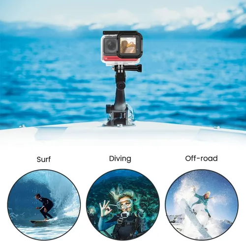 Miniatura 5 de Funda de buceo para cámara de acción Insta360 ONE RS 4K Edition, carcasa impermeable para buceo subacuático, 196.9 ft/196 pies con accesorio