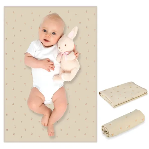 Miniatura 16 de Cambiador de bebé de cuero vegano - Cambiador portátil lavable, cambiador plegable de viaje para bebé, regalos de ducha para recién nacidos y niños