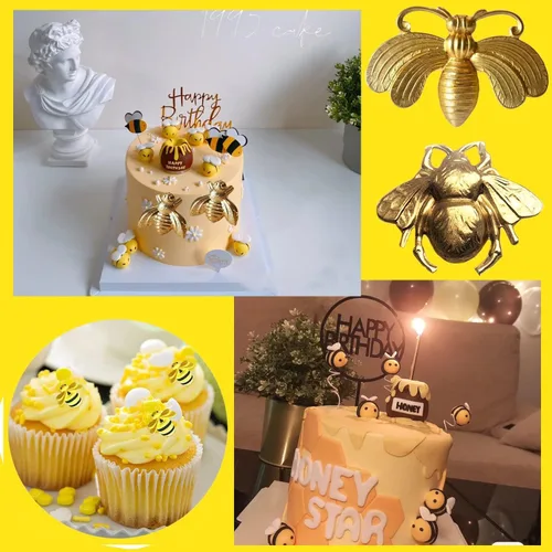 Miniatura 5 de Bumble Bee - Moldes de silicona para fondant para decoración de pasteles, decoración de cupcakes, caramelo y chocolate, polimero de arcilla y goma