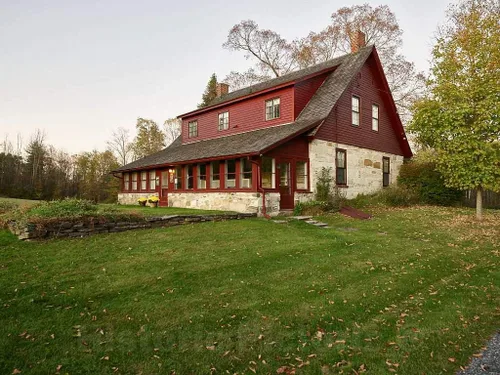 Historic Pictoric Foto - La Casa Robert Frost Stone, que se convirtió en un museo en 2002, en Shaftsbury, Vermont- Reporducción fotográfica de