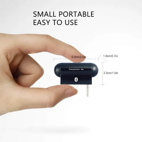 Miniatura 7 de Alead TxPro - Transmisor de audio estéreo inalámbrico multienlace Bluetooth (A2DP) con enchufe de audio de 0.138 in, para iPod, iPad, Zune, Zen