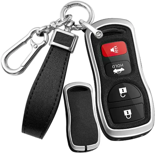 Miniatura 10 de SANRILY Funda de piel sintética para llavero de 3/4 botones para Nissan Sentra Xtrail Pathfinder Quest Altima Armada Frontier para Infiniti FX35