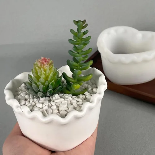 Miniatura 9 de Maceta geométrica de silicona, molde para suculentas, jarrón, cactus, molde de hormigón, resina epoxi, portavelas, yeso, cemento, arcilla