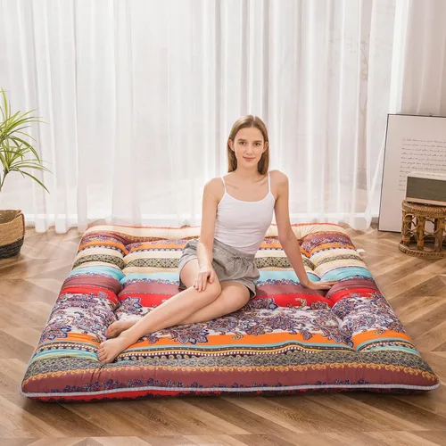 Miniatura 7 de MAXYOYO - Colchón de piso japonés, colchón tipo futón, colchón de tatami grueso, plegable, enrollable, colchón para niños y niñas, para dormitorio