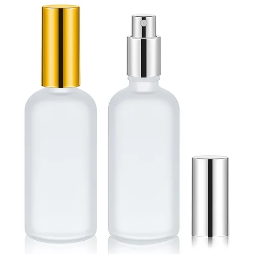 Miniatura 9 de Tessco for you 20 botellas de vidrio con atomizador de perfume vacías, rellenables, transparentes, decorativas, con bomba pulverizadora de niebla