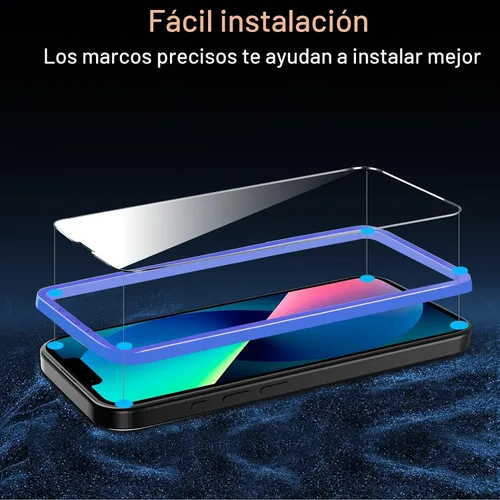 Miniatura 4 de TZGZT [True 9H+ Irrompible] Paquete de 3 para Protector de Pantalla iPhone 13 Película de Vidrio Templado, con Paquete de 3 Accesorios Protector