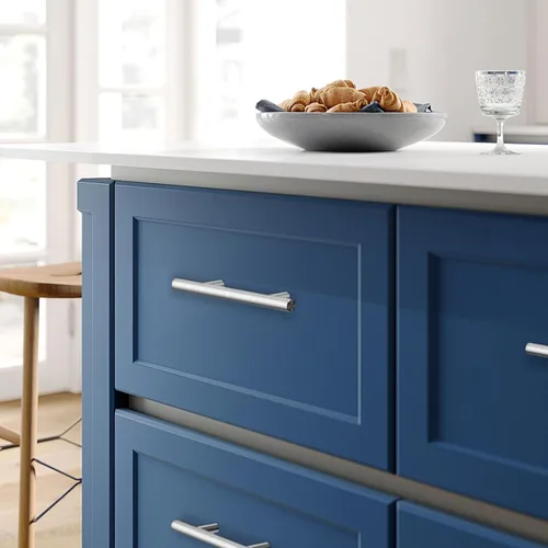 Miniatura 7 de Paquete de 10 manijas para gabinetes de cocina, tiradores de cajón de acero inoxidable de níquel cepillado, 5 pulgadas de longitud