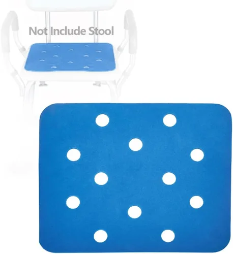 Miniatura 6 de MESINURS Alfombrilla para respaldo de silla de ducha, azul, espuma EVA, accesorio de seguridad para el baño