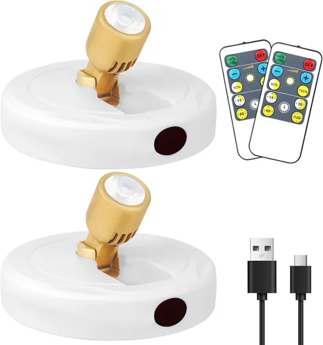 Miniatura 9 de Focos que funcionan con pilas, luz de imagen inalámbrica, iluminación de acento regulable, luces LED inalámbricas, luces adhesivas con control