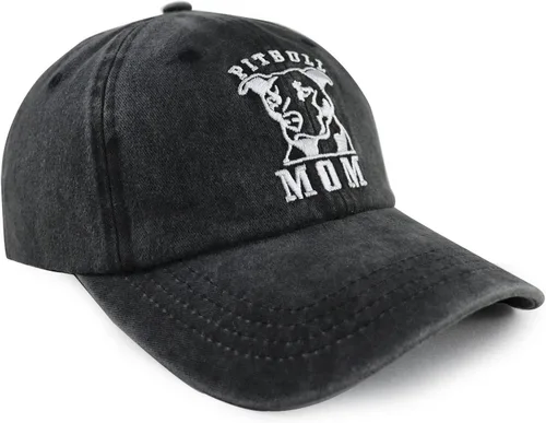 Miniatura 3 de Kamaple Proud Pitbull Mom Hipster - Gorra de béisbol ajustable para mujer, unisex