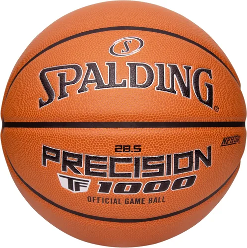 Miniatura 12 de Spalding Precision TF-1000 - Balones de baloncesto para interiores, cubierta acolchada de microfibra de agarre seco, aprobada por la escuela