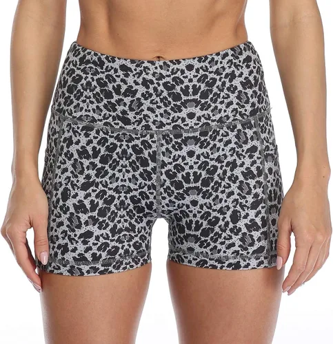 Miniatura 3 de Tienda Essentials Womens Workout Athletic Shorts Plus Size Print Gym Running Biker Shorts with Pockets