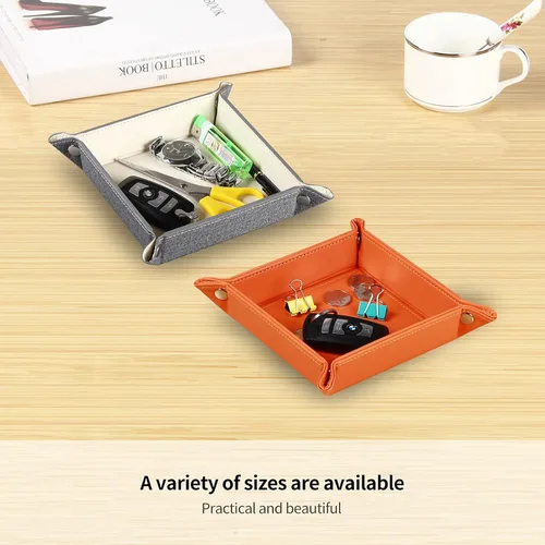 Miniatura 9 de Cuenco para llaves para hombres, soporte para entrada, mesita de noche, bandeja de valet para cosas de bolsillo, organizador de mesita de noche