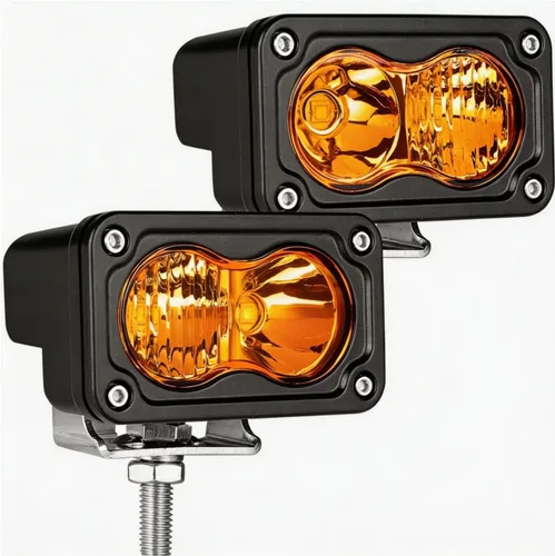 YCHOW-TECH Luces LED ámbar de 3 pulgadas para zanja de conducción todoterreno | 2 unidades de 40 W Combo Beam LED Pods Baja luz ámbar niebla luz