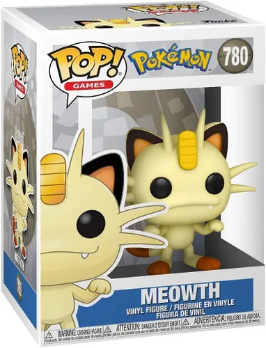 Miniatura 2 de POP Meowth Funko Pop Figura de vinilo (paquete con funda protectora compatible con Pop Box), multicolor, 3.75 pulgadas