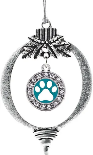 Miniatura 203 de Inspired Silver - Twin One - Adorno festivo de Navidad de plata - Adorno festivo de árbol de Navidad con dije de círculo y circonita cúbica