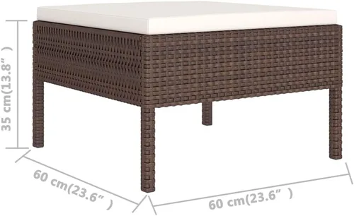 Miniatura 7 de Juego de mesa de comedor de jardín para patio trasero, resistente a todo tipo de clima, juego de muebles de exterior de 12 piezas con cojines, ratán
