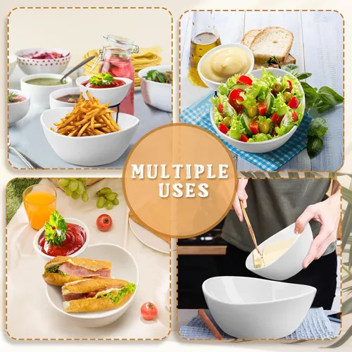 Miniatura 3 de Juego de 2 platos para servir chips y salsas de 2 niveles, plato de porcelana para aperitivos y platos con soporte para alimentos, tacos, bar, Negro