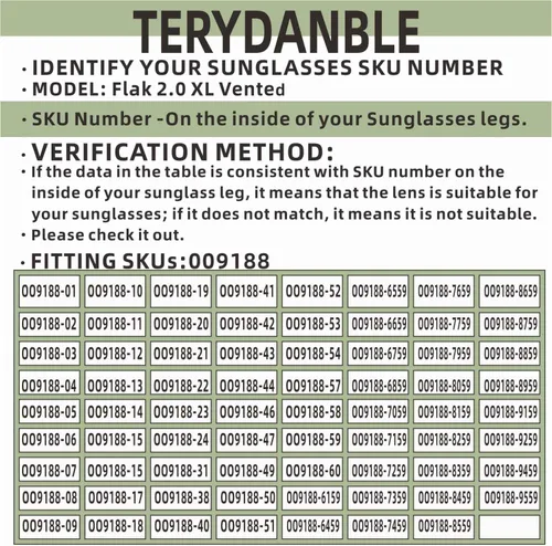 Miniatura 6 de TERYDANBLE Lentes compatiblesde repuesto para Oakley Flak 2.0 XL ventiladas con 5