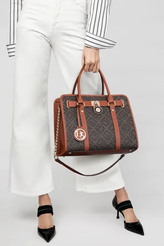 Miniatura 38 de Dasein Bolsos de mano de dos tonos para mujer, bolsos de hombro de cuero vegano, bolsa grande con cartera a juego