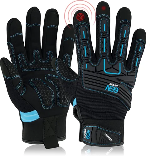 Miniatura 6 de DEX FIT │ MG310G │ Guantes sin dedos resistentes a impactos │ Duraderos, con absorción de impactos, agarre firme, ajuste cómodo, compatibles