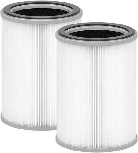 Nispira 3 en 1 True HEPA con filtros de repuesto de carbón activado, compatible con TOPPIN TPAP001 Purificador de aire Comfy Air C2, 2 paquetes