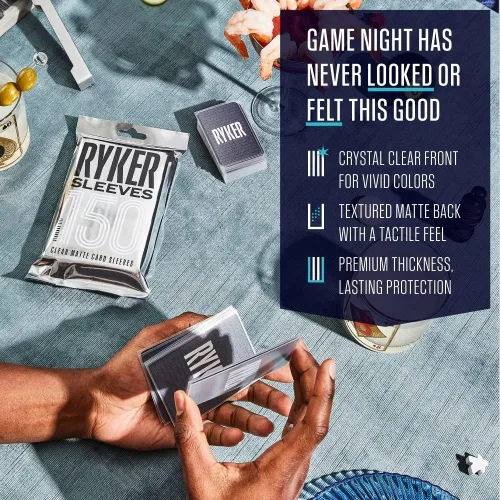 Miniatura 3 de Ryker Compatible con juego de mesa Exploding Kittens Plus 4 expansiones juego de cartas Fundas para cartas de juego de mesa (transparentes)