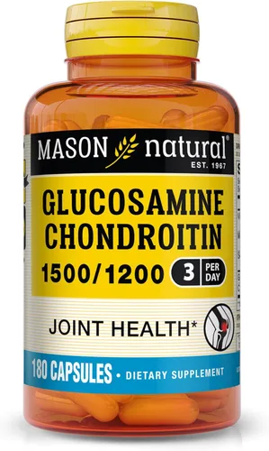 Miniatura 9 de MASON NATURAL Glucosamina condroitina 1500/1200 con vitamina C, apoya la salud de las articulaciones para una flexibilidad y movilidad normales*