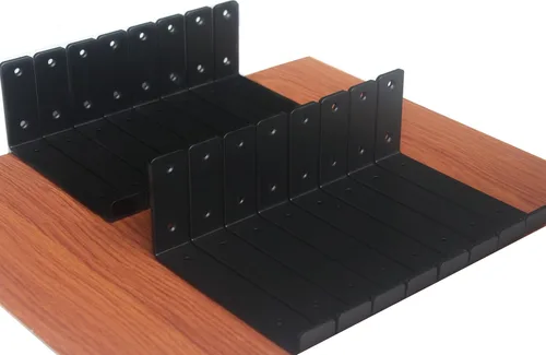 Miniatura 26 de Paquete de 4 soportes de estante de labio J de 5.5 pulgadas de largo x 4 pulgadas de alto x 1.5 pulgadas de ancho, soporte de estante flotante