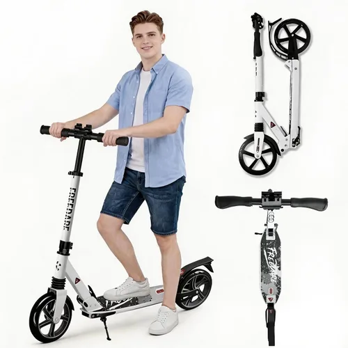 Miniatura 13 de FREEDARE Kick Scooter for Kids & Adults Ages 8+, Foldable Teen Scooter with 2 Big 8-inch Wheels and 4-Level Adjustable Handlebar, Max Load 220 LBS