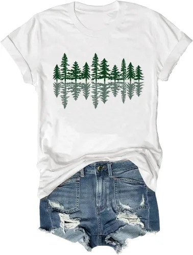 Camiseta de manga corta para mujer, estilo bohemio, con estampado de flores silvestres, estilo vintage, con estampado de flores silvestres, estilo