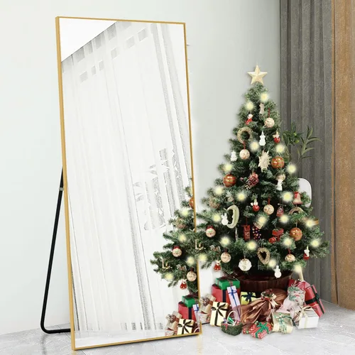 Miniatura 39 de KIAYACI - Espejo para pared de cuerpo completo, espejo para dormitorio o vestidor, se puede colocar de pie, colgado o apoyado contra la pared