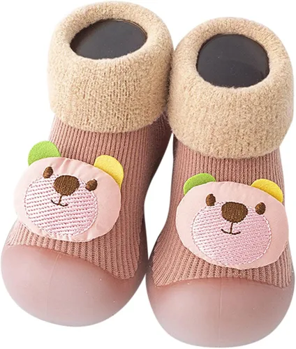 Pantuflas antideslizantes para el suelo, suela suave, malla de algodón, transpirable, para bebés y niños pequeños, para el suelo de la casa