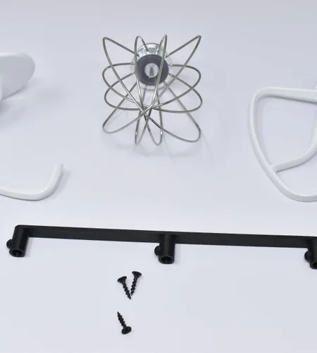 Miniatura 5 de Soporte organizador de mezclador de perfil delgado Compatible con todos los accesorios de mezclador de cocina Ahorro de espacio para gabinetes