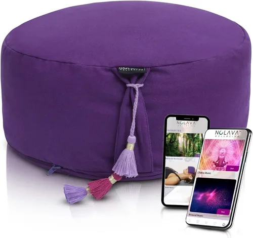 Miniatura 8 de NOLAVA Round Zafu Cushions 15"x6" & Zabuton Meditation Cushions 32"x28"x3" - Premium Comfort for Mindful Practices - Yoga Bolster Pillow &