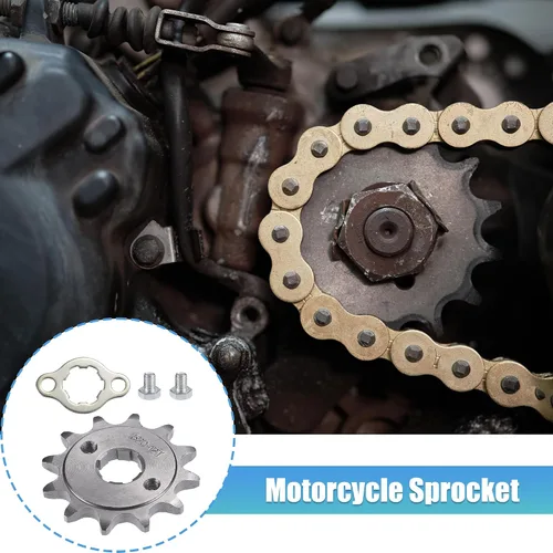Miniatura 2 de X AUTOHAUX 1 Unidades 520 Estilo 12 Dientes 0.787 in ID Motocicleta Delantero Motor Piñón Motocicleta Dirt Pit Bike Mini Bike ATV