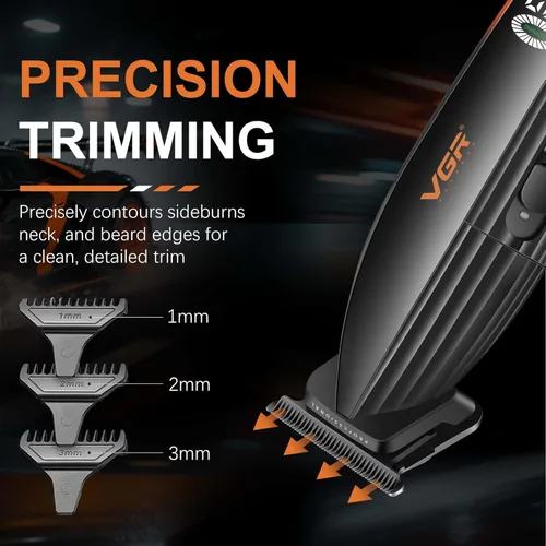 Miniatura 3 de VGR 889T - Cortadora de pelo profesional para hombres, 9000 rpm, inalámbrica, cortadora de pelo de alta velocidad, recortadora de barba con cuchilla