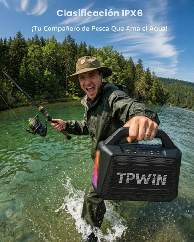 Miniatura 3 de Altavoz Bluetooth - Altavoces resistentes para exteriores de 80W, IPX6 impermeables, tiempo de reproducción de 20H, graves profundos, espectáculo