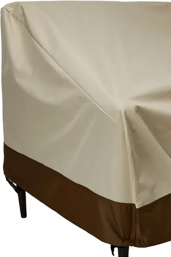 Miniatura 2 de Amazon Basics Fundas para Sofá de Salón Profundo de 2 Plazas, Sofá de Exterior y Muebles de Patio, Impermeables, Anti-UV, Duraderas, Beige/Bronceado