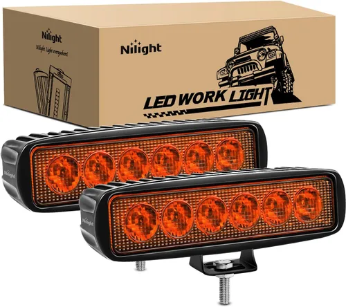 Miniatura 13 de Nilight Barra de luz LED marina, 2 unidades, 18 W, blanco, 150°, haz de inundación, ponton, barco, cubierta, luces de muelle, IP67, impermeable