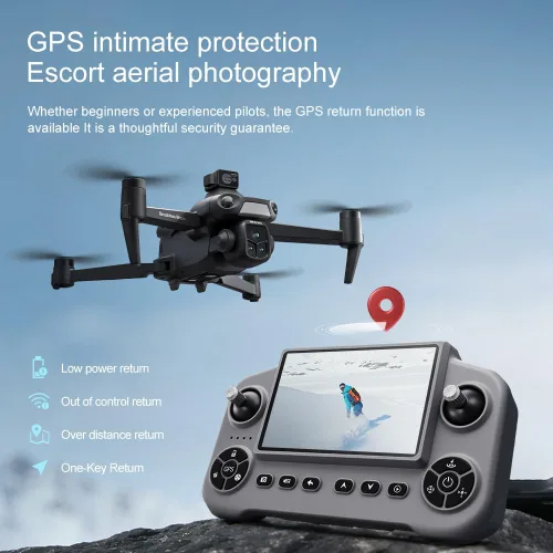 Miniatura 3 de V918 - Dron GPS con cámara 8K para adultos, drones RC con pantalla HD de 5 pulgadas, tiempo de vuelo de 90 minutos, rango de control largo de 3 KM