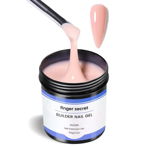 Miniatura 18 de Gel constructor de gel duro para uñas, fuerte y duradero, esculpir en 3D nude para extensión de uñas, 2 onzas (transparente y nude, 1 onza x 2)