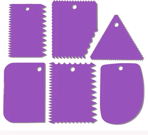 Miniatura 10 de Raspador de pasteles, juego de raspador más suave para pasteles, raspador de masa, herramienta pulidora de raspador de glaseado, peine de decoración