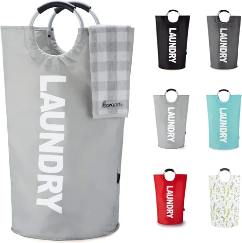 Caroeas Cesta de Ropa de 90L (13 Colores), Cesta de Ropa Impermeable, Bolsa de Ropa con Asas Acolchadas, Cesta de Ropa, Cesta de Ropa Plegable de