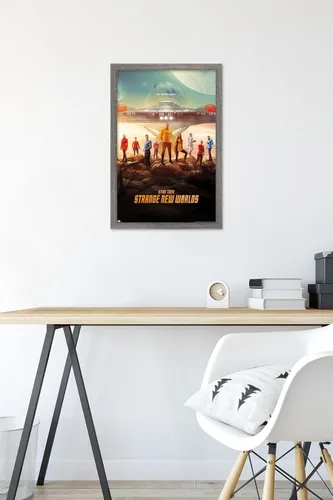 Miniatura 6 de Star Trek: Strange New Worlds - Póster de pared de arte clave, 22.4 pulgadas de largo x 14.7 pulgadas de ancho, versión enmarcada de madera