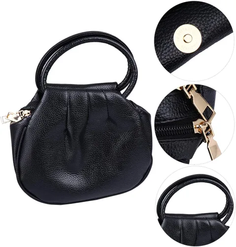 Miniatura 6 de TENDYCOCO Bolso casual para mujer Mini bolsa de dumpling Bolso de embrague PU para compras boda cóctel (rojo)