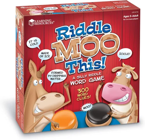 Miniatura 4 de Learning Resources Riddle Moo This - Divertidos juegos de cartas para niños y adultos, juegos de aprendizaje en el aula para niños de 5 a 7 años