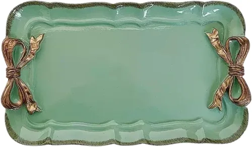 Bandeja decorativa vintage, organizador de joyas, bandeja de toallas, bandeja de almacenamiento, anillos, collares, pulseras, aretes, bandejas,