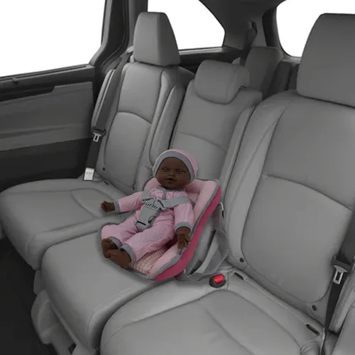 Miniatura 4 de Juego de Viaje de Muñeca Afroamericana - Mochila Portabebés de Asiento de Carro con Muñeca de Cuerpo Suave de 12 Pulgadas Incluye Biberones